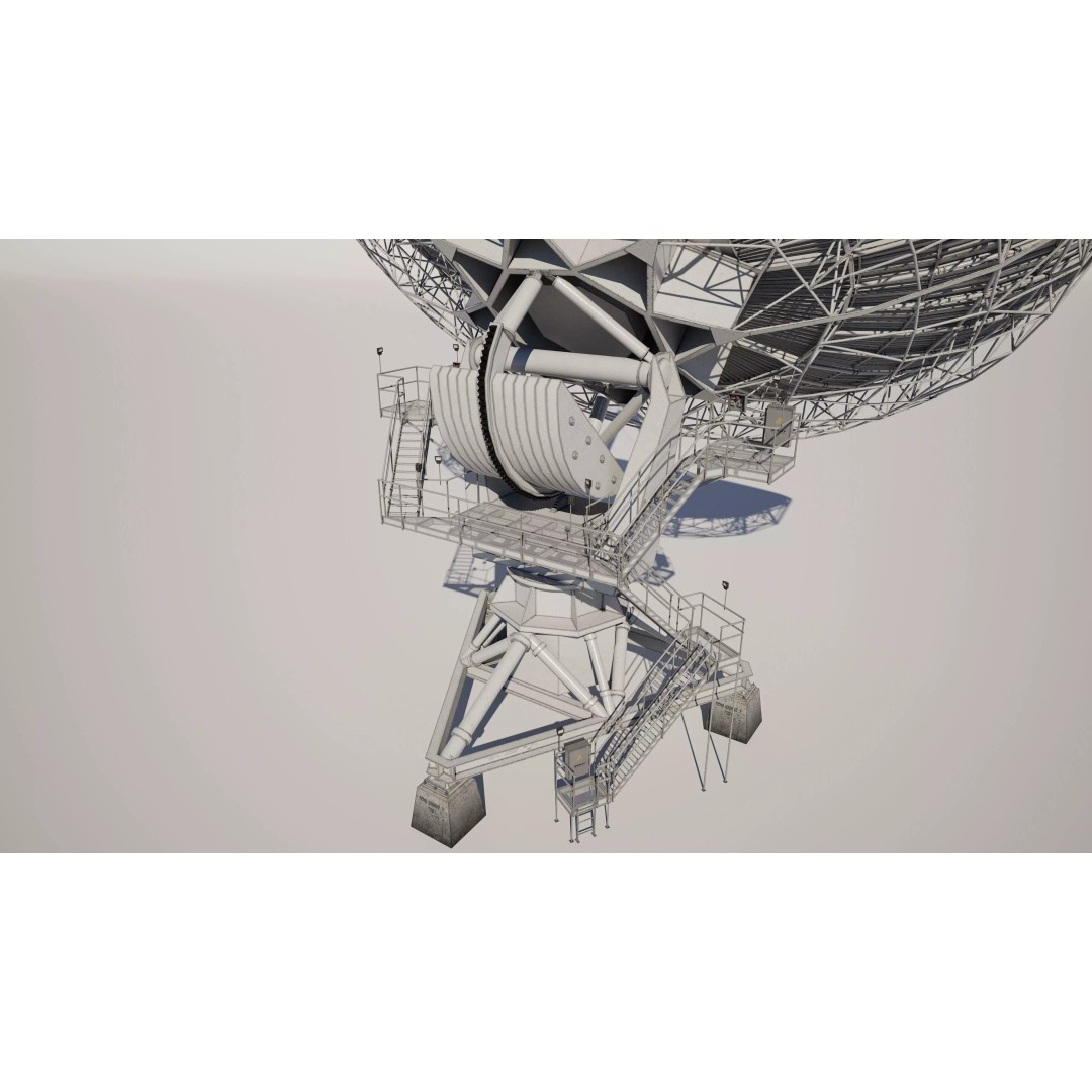 Satellite Dish Antenna 3D Model – Detailed PBR Asset, FBX - View 7