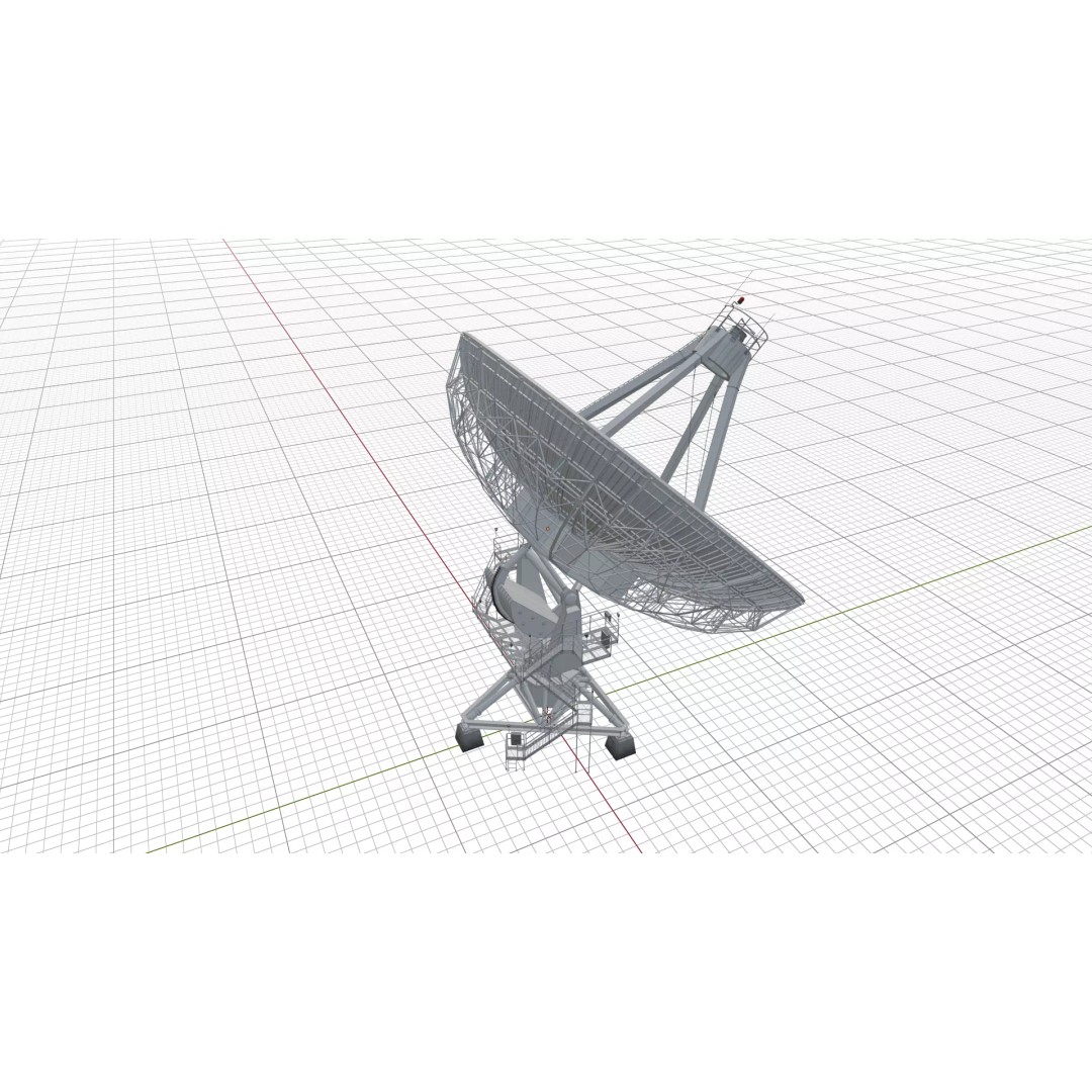 Satellite Dish Antenna 3D Model – Detailed PBR Asset, FBX - View 8
