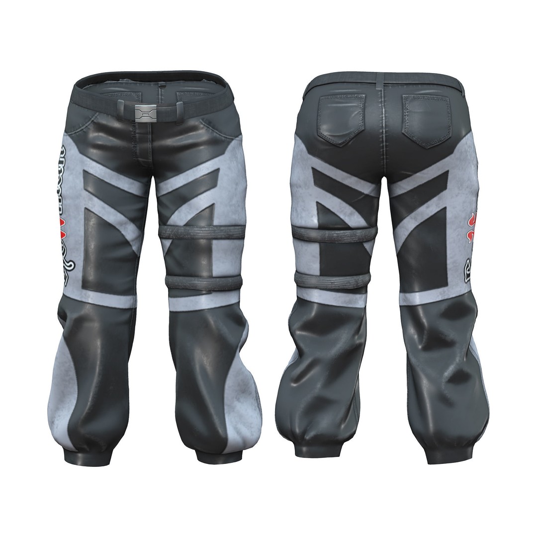 Space Biker Outfit 3D Model – Low Poly Costume with PBR Textures - View 5
