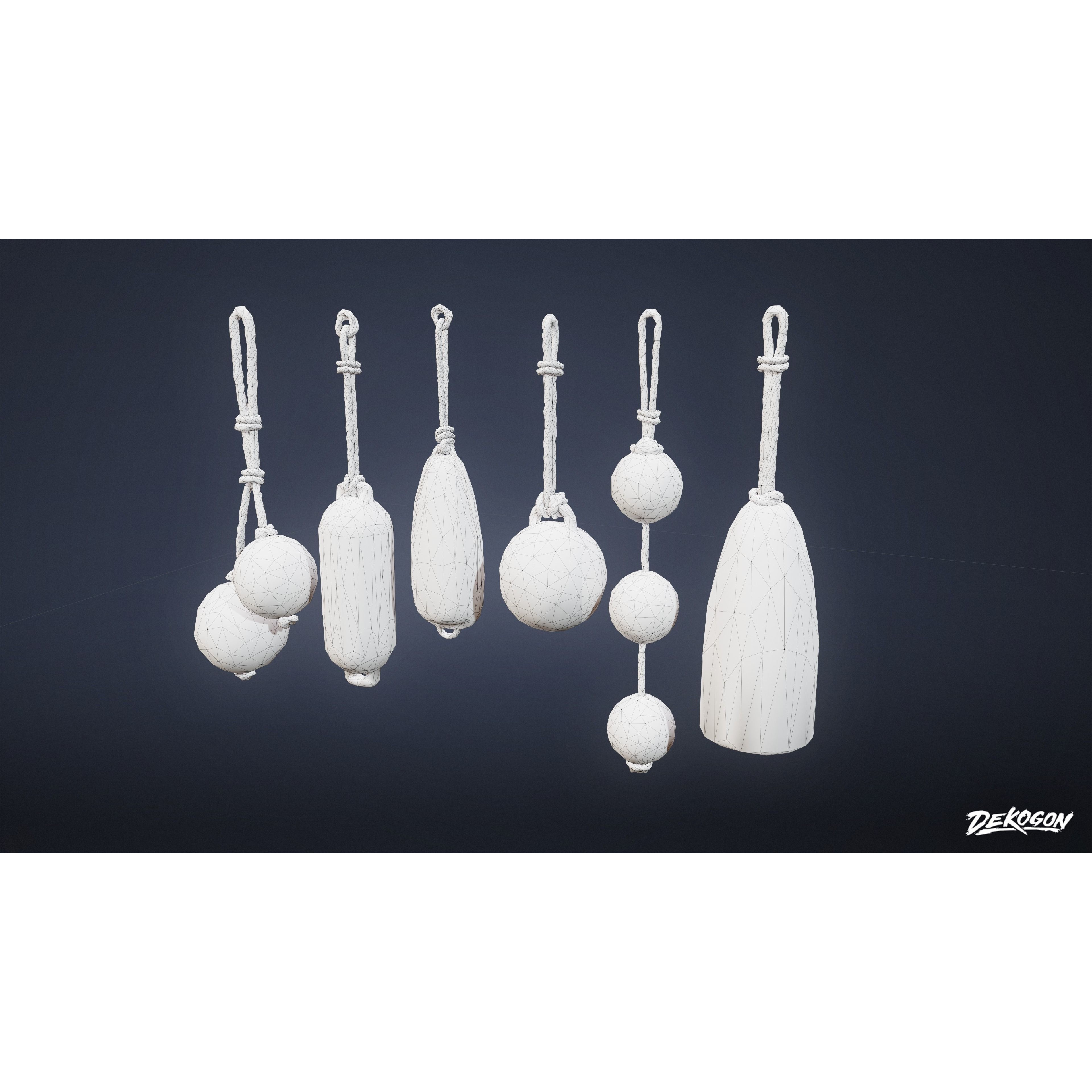 Seaside Docks - Low-Poly Game-Ready 3D Model - View 3