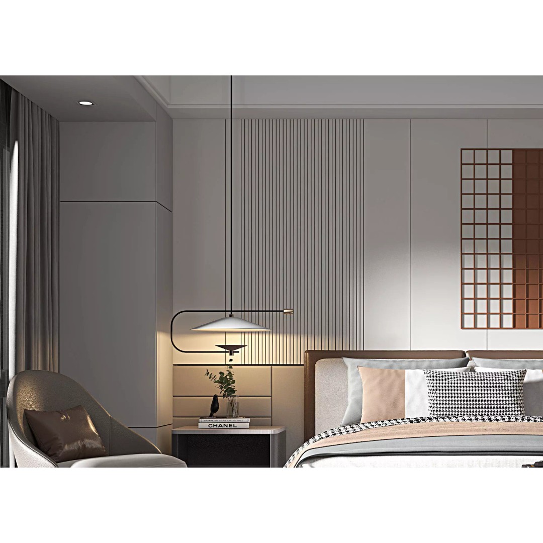 Modern Bedroom 3D Model – Interior Design Asset, FBX, OBJ - View 3