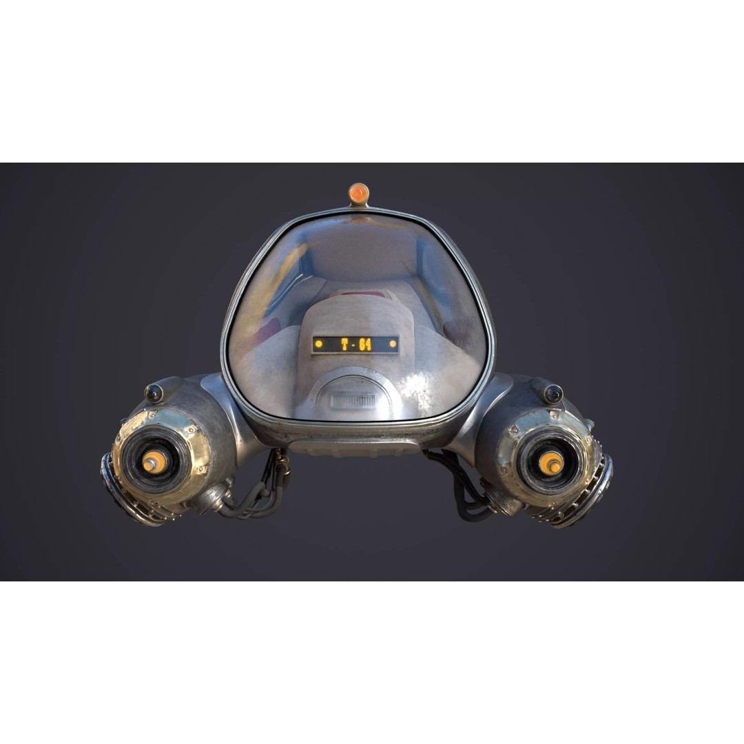Sci-Fi Ship 3D Model – High Poly Game-Ready Asset, FBX, OBJ - View 10