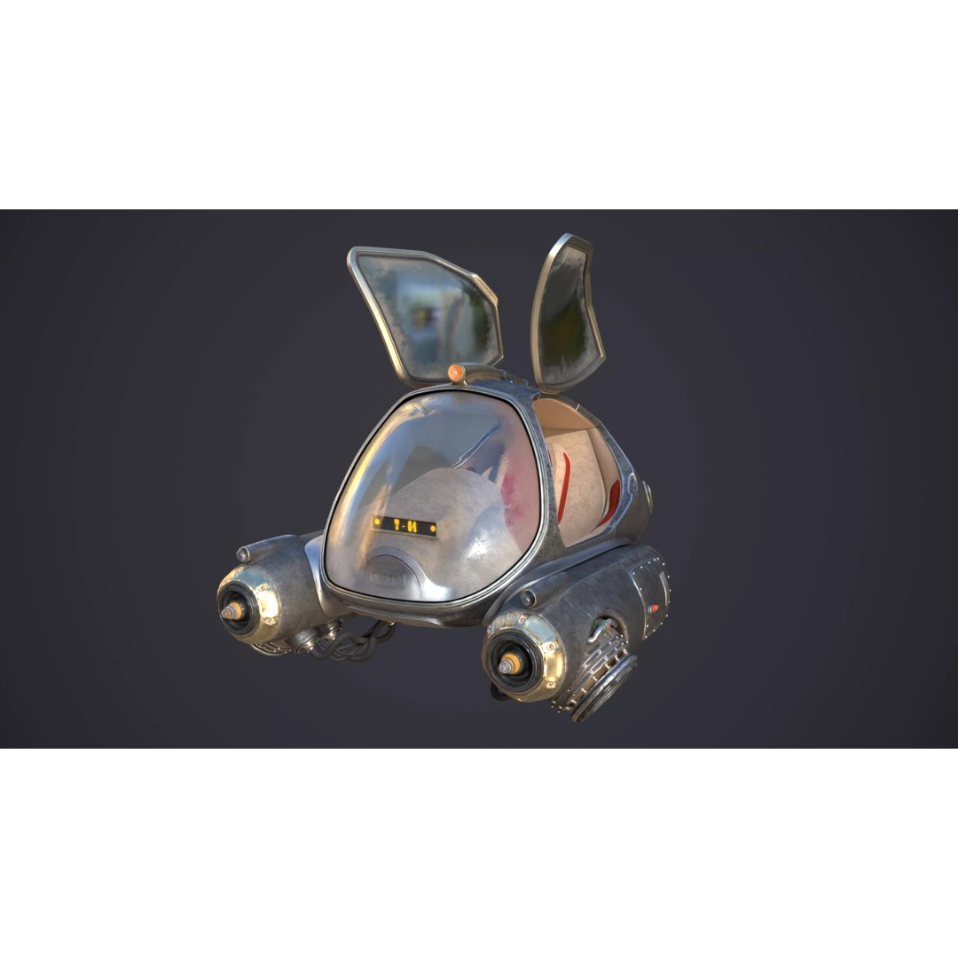 Sci-Fi Ship 3D Model – High Poly Game-Ready Asset, FBX, OBJ - View 11