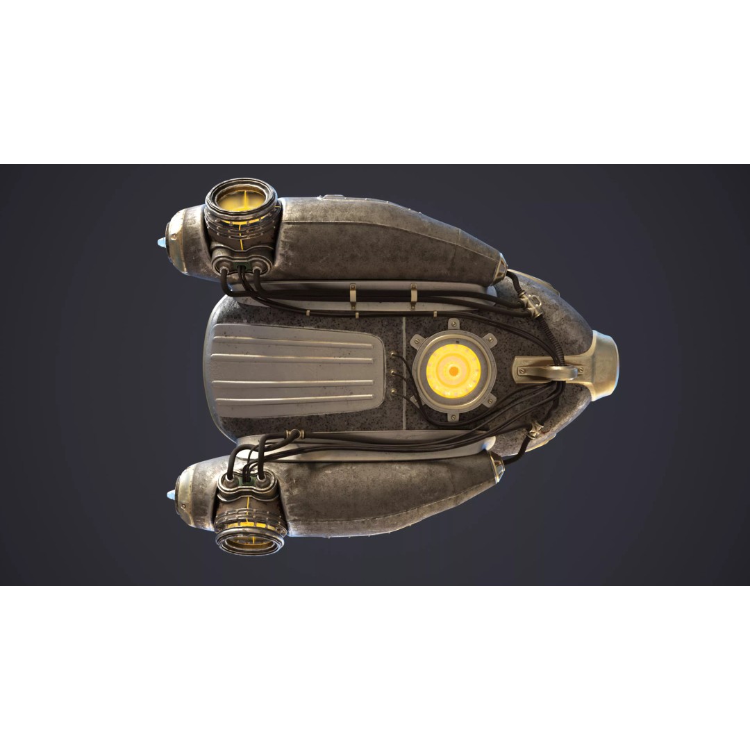 Sci-Fi Ship 3D Model – High Poly Game-Ready Asset, FBX, OBJ - View 13