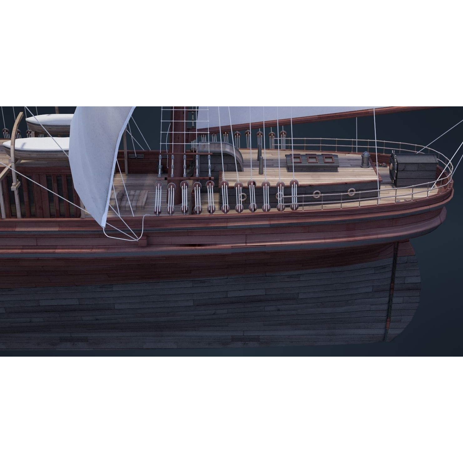 Old Ship - Game-Ready 3D Model - View 15