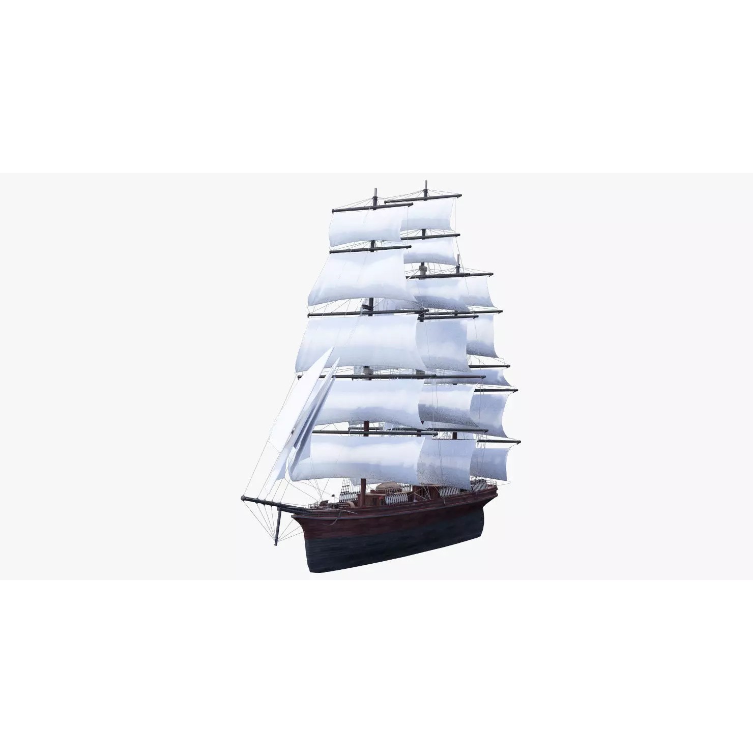 Old Ship - Game-Ready 3D Model - View 2