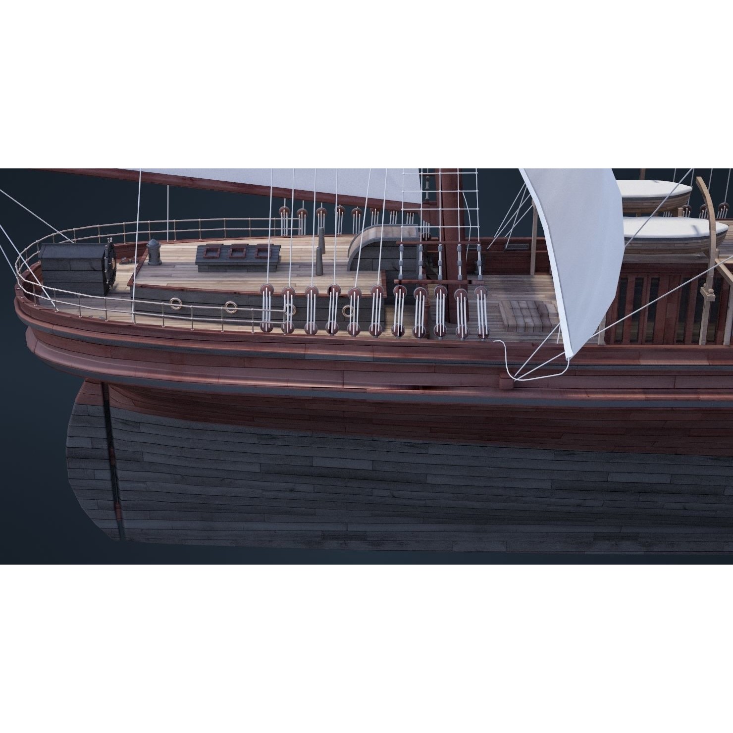Old Ship - Game-Ready 3D Model - View 20