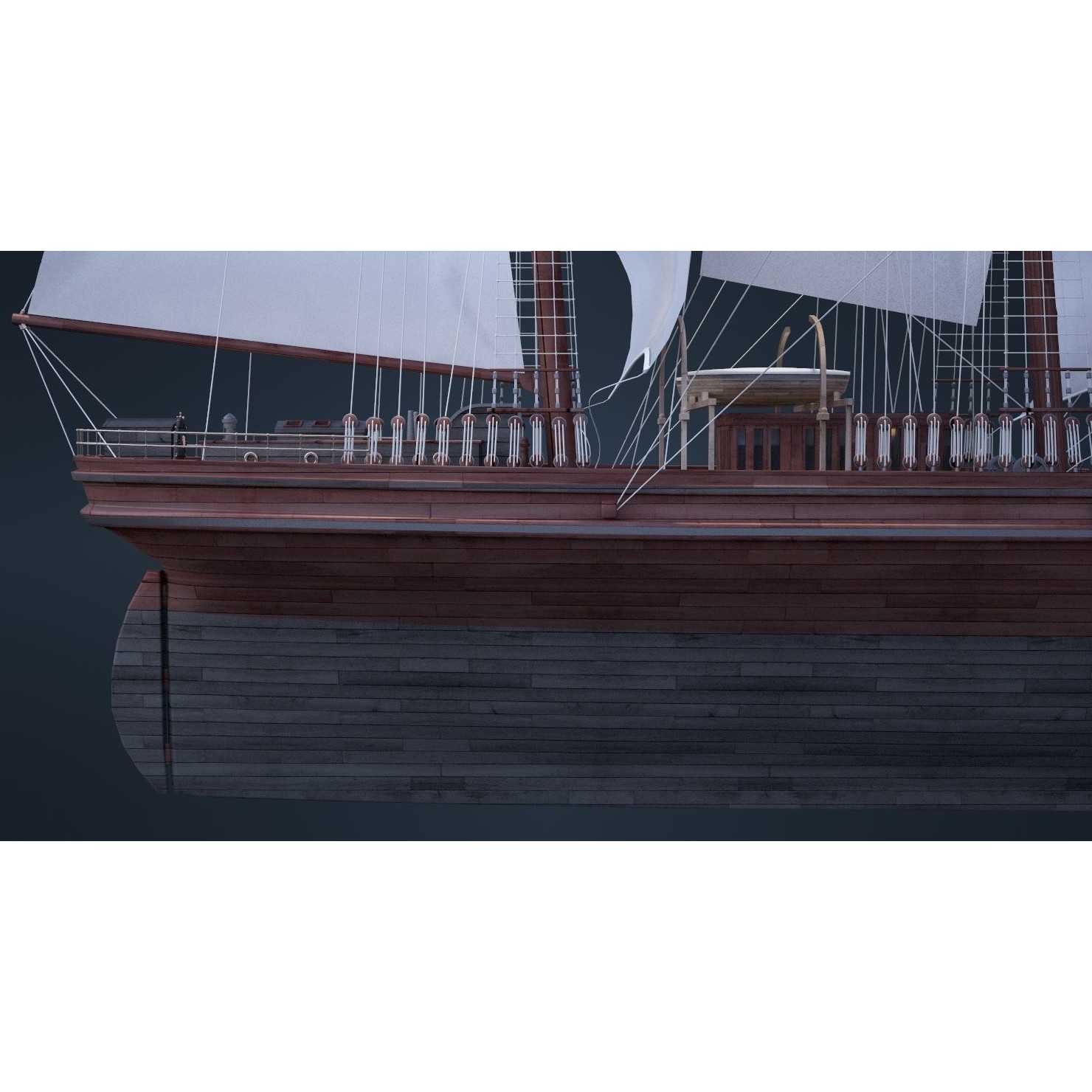 Old Ship - Game-Ready 3D Model - View 23