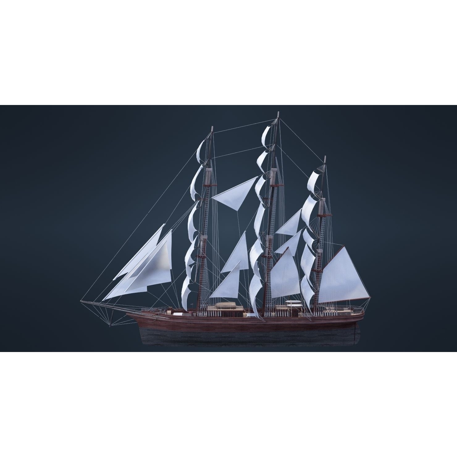 Old Ship - Game-Ready 3D Model - View 30