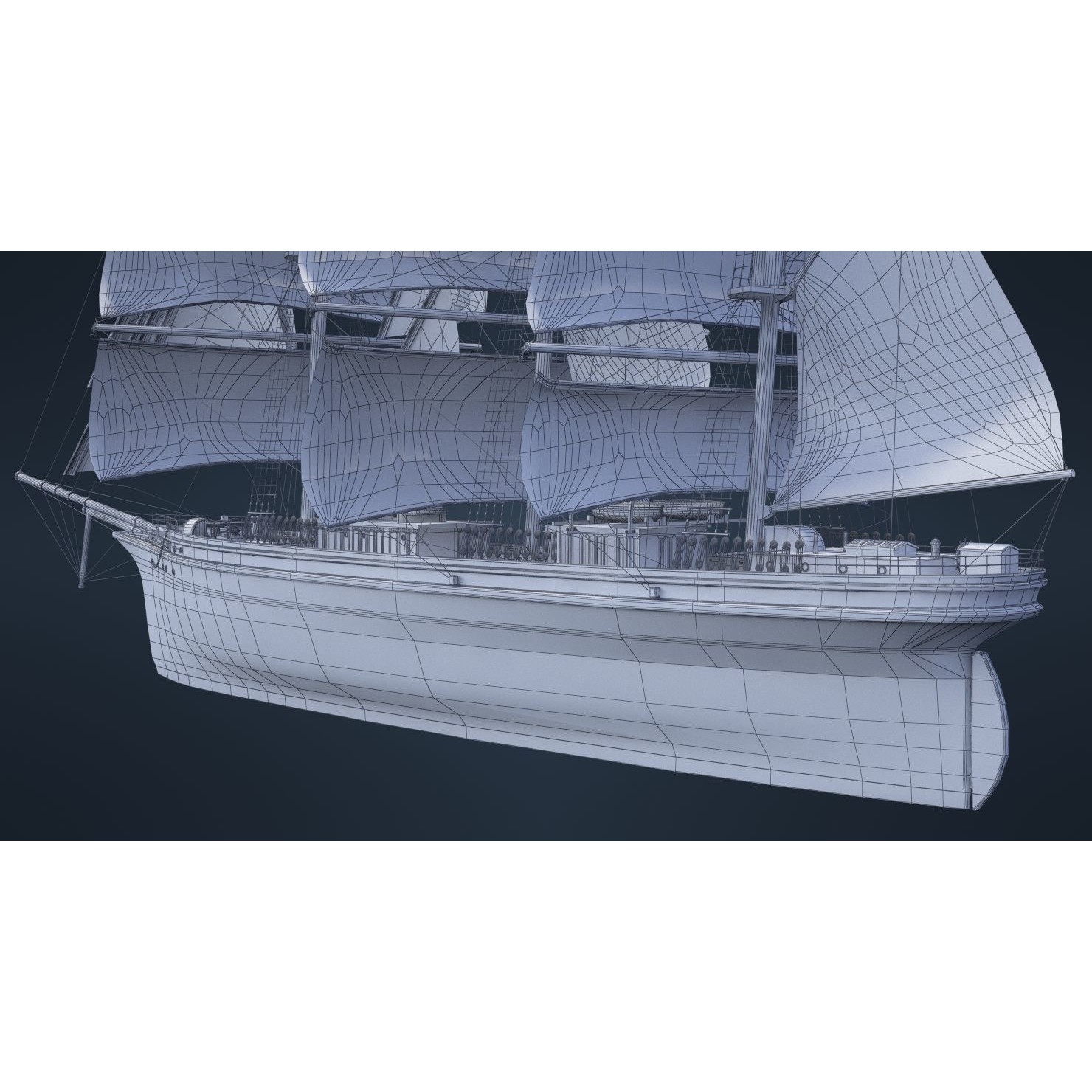 Old Ship - Game-Ready 3D Model - View 45