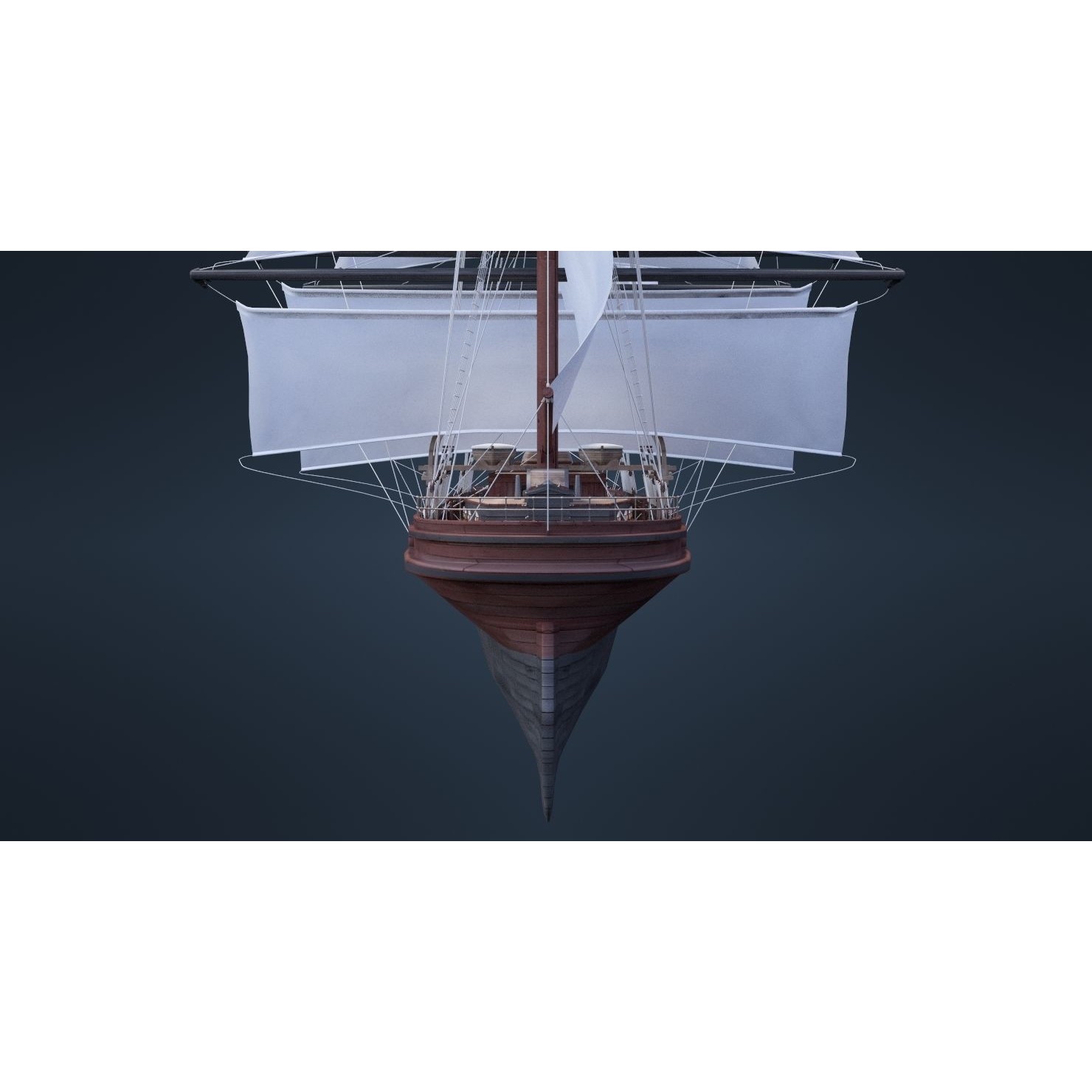 Old Ship - Game-Ready 3D Model - View 7