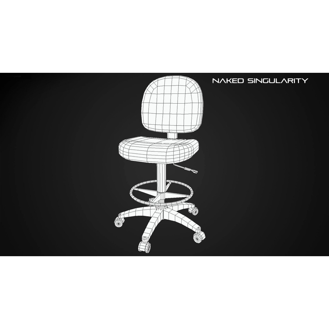 Office Chair 3D Model – Low Poly Game Asset, FBX, PBR Textures