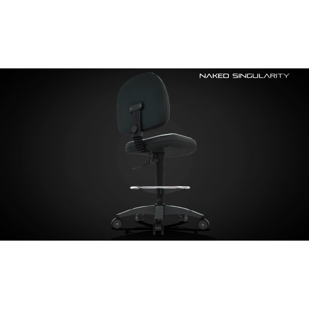 Office Chair 3D Model – Low Poly Game Asset, FBX, PBR Textures - View 3