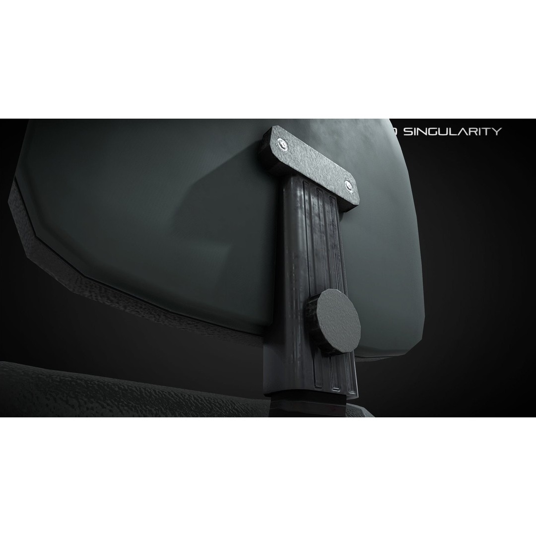 Office Chair 3D Model – Low Poly Game Asset, FBX, PBR Textures - View 6