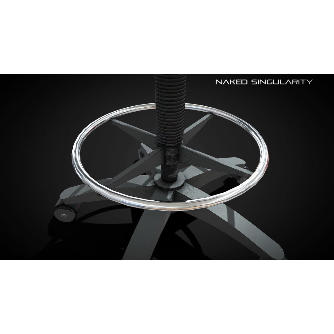 Office Chair 3D Model – Low Poly Game Asset, FBX, PBR Textures - View 8