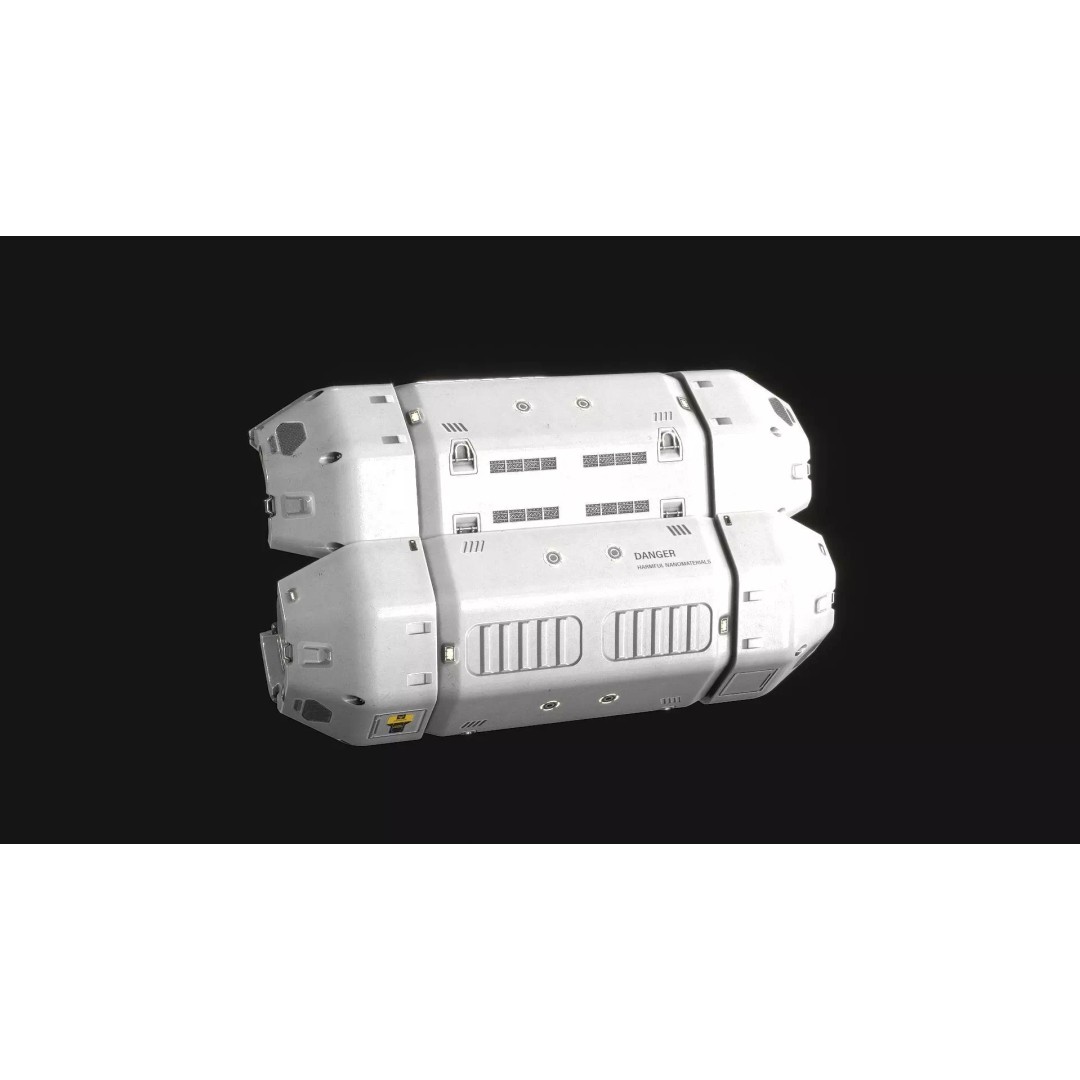Sci-Fi Sleep Capsule 3D Model – Low Poly PBR Asset, FBX - View 13