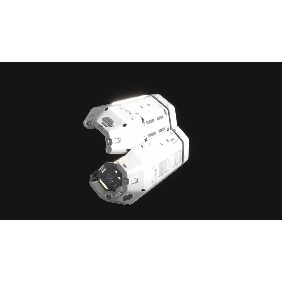 Sci-Fi Sleep Capsule 3D Model – Low Poly PBR Asset, FBX - View 14
