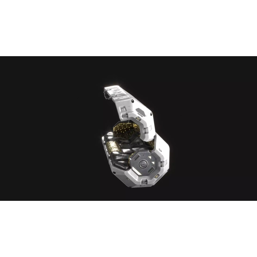 Sci-Fi Sleep Capsule 3D Model – Low Poly PBR Asset, FBX - View 15