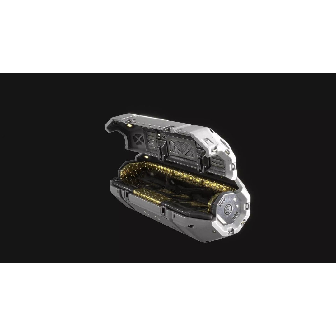Sci-Fi Sleep Capsule 3D Model – Low Poly PBR Asset, FBX - View 16