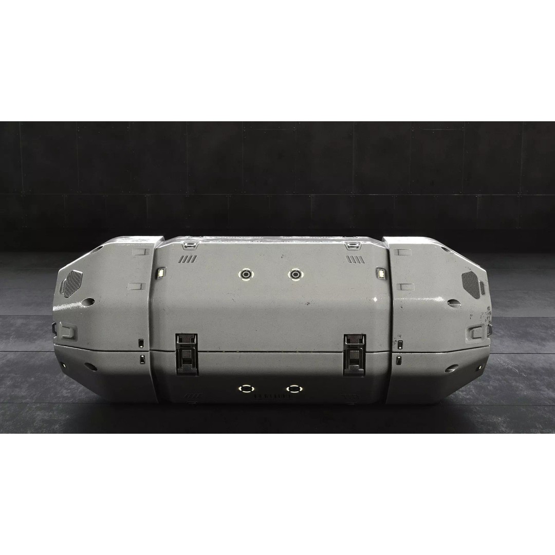 Sci-Fi Sleep Capsule 3D Model – Low Poly PBR Asset, FBX - View 2