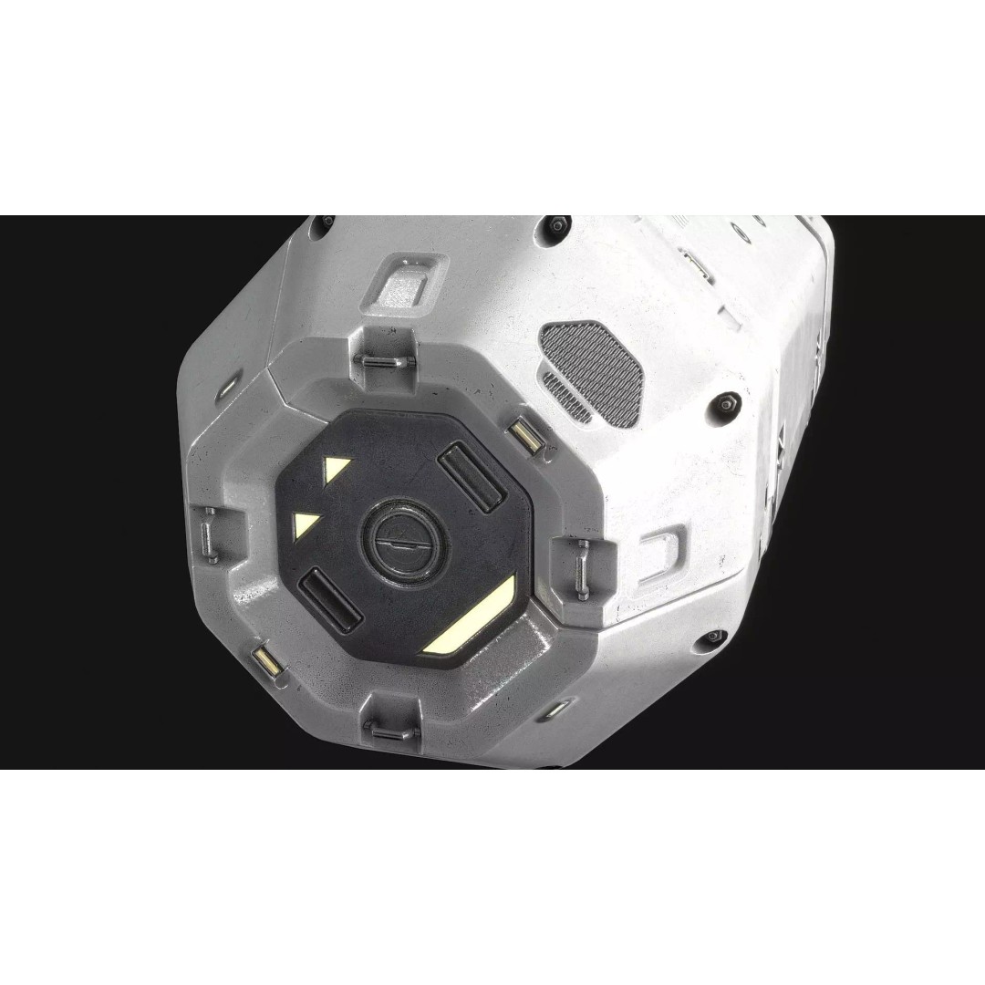 Sci-Fi Sleep Capsule 3D Model – Low Poly PBR Asset, FBX - View 6