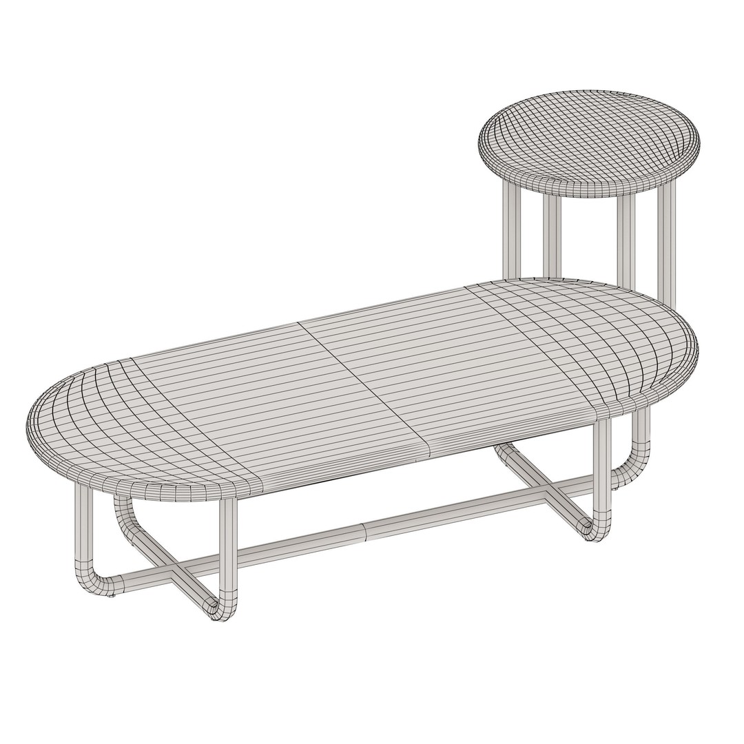 Jones Cross Coffee Side Table 3D Model – PBR Textured, FBX Format