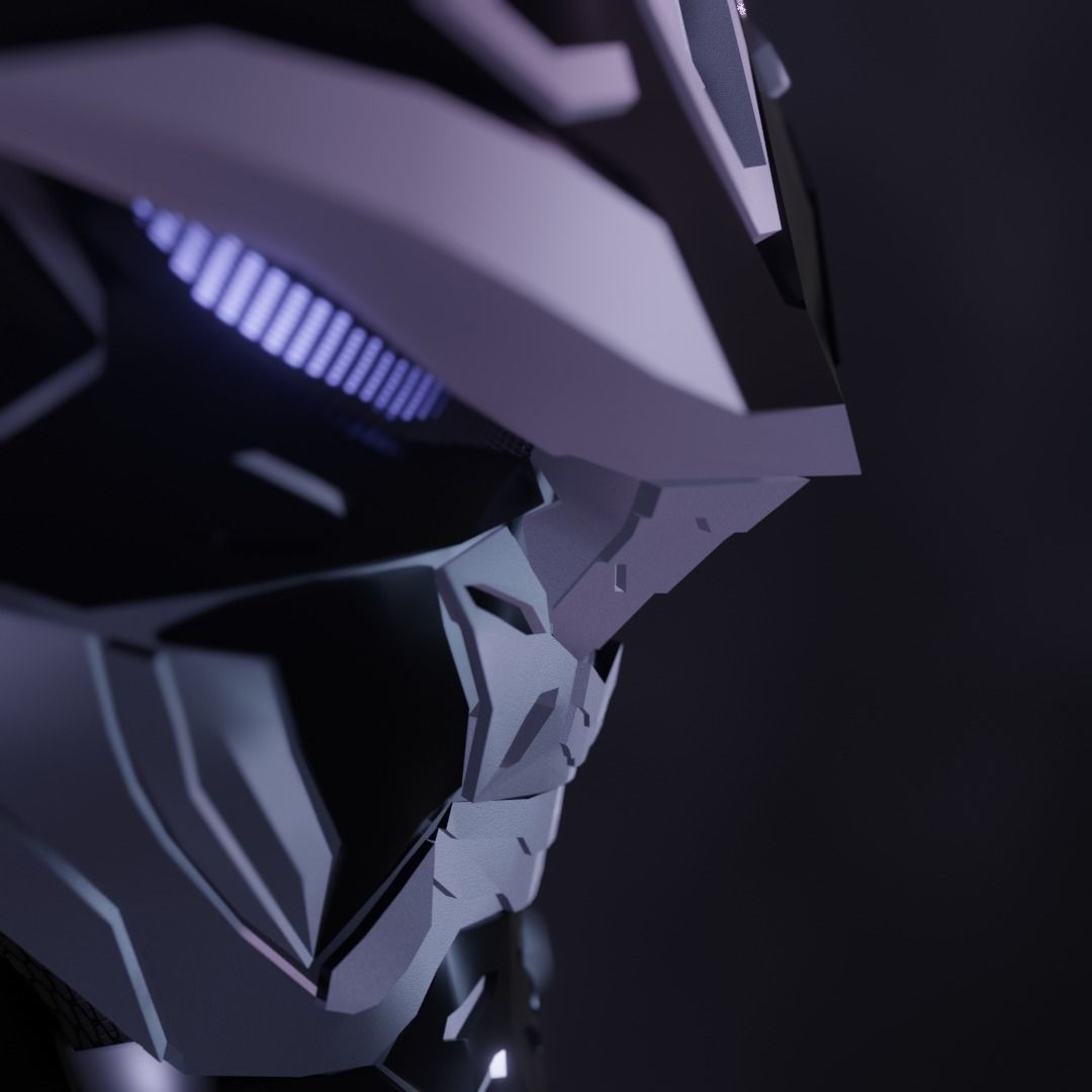 Cyber Mercenary Character 3D Model – Low Poly Rigged Armor, FBX - View 5