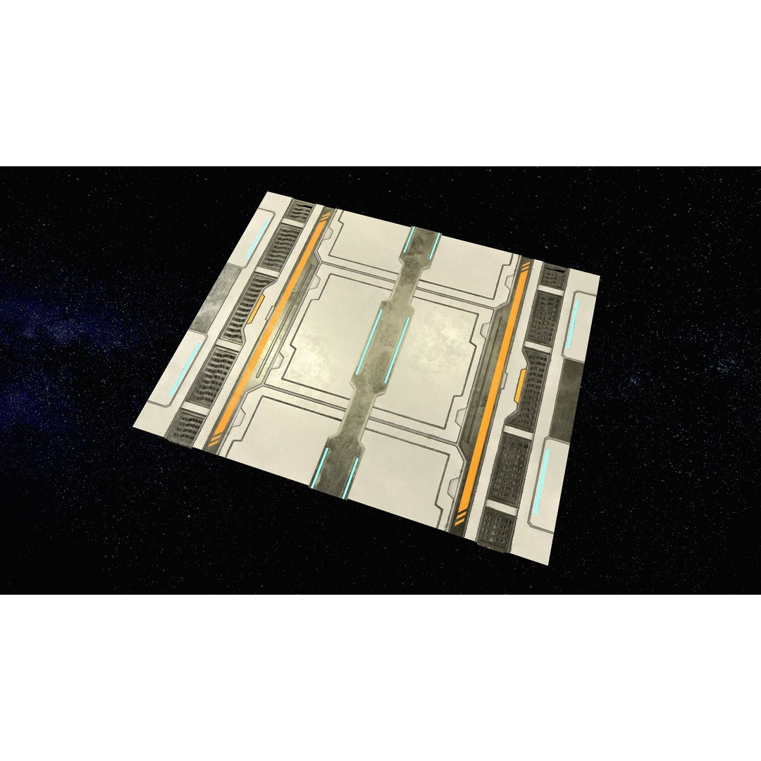 Sci-Fi Modular Corridor 3D Model – Low Poly Game Asset, FBX/OBJ - View 10