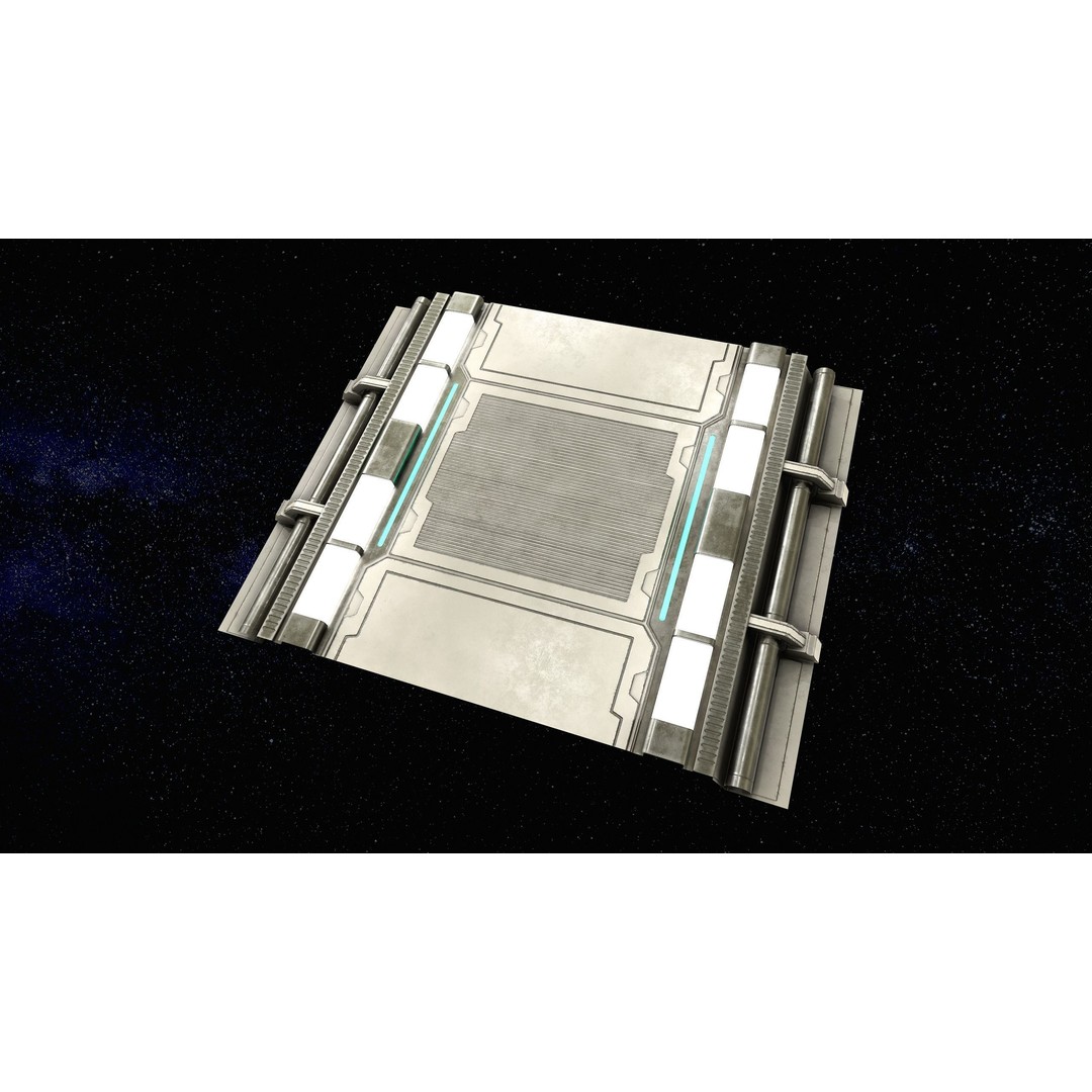 Sci-Fi Modular Corridor 3D Model – Low Poly Game Asset, FBX/OBJ - View 11
