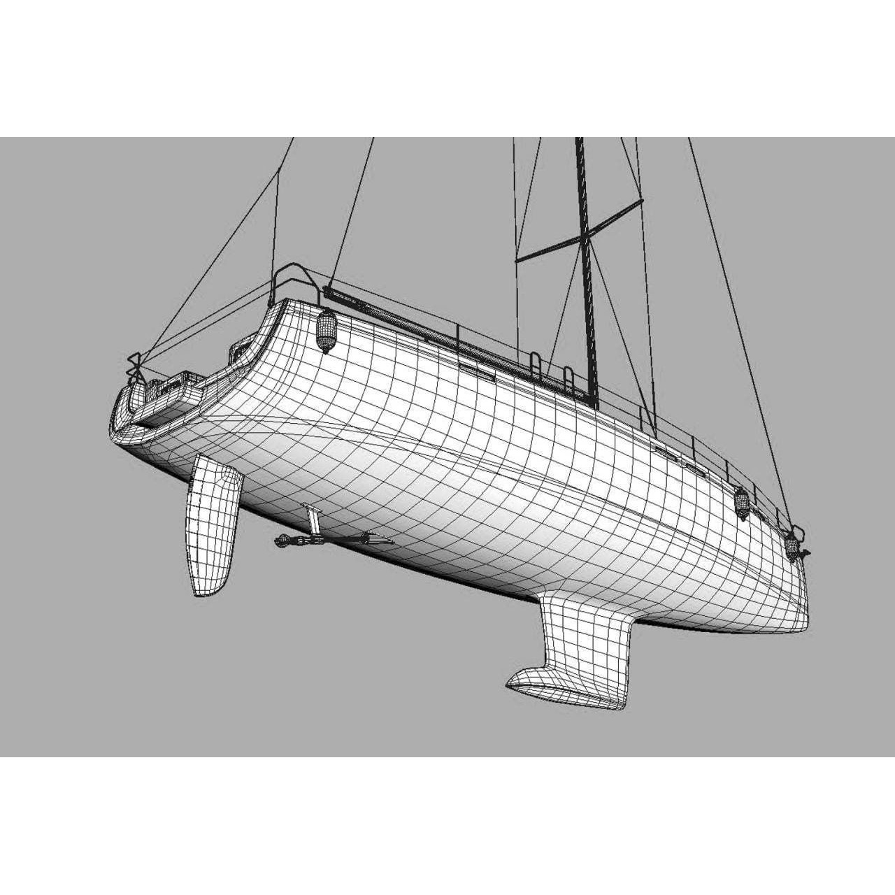 Sailboat - Game-Ready 3D Model - View 10