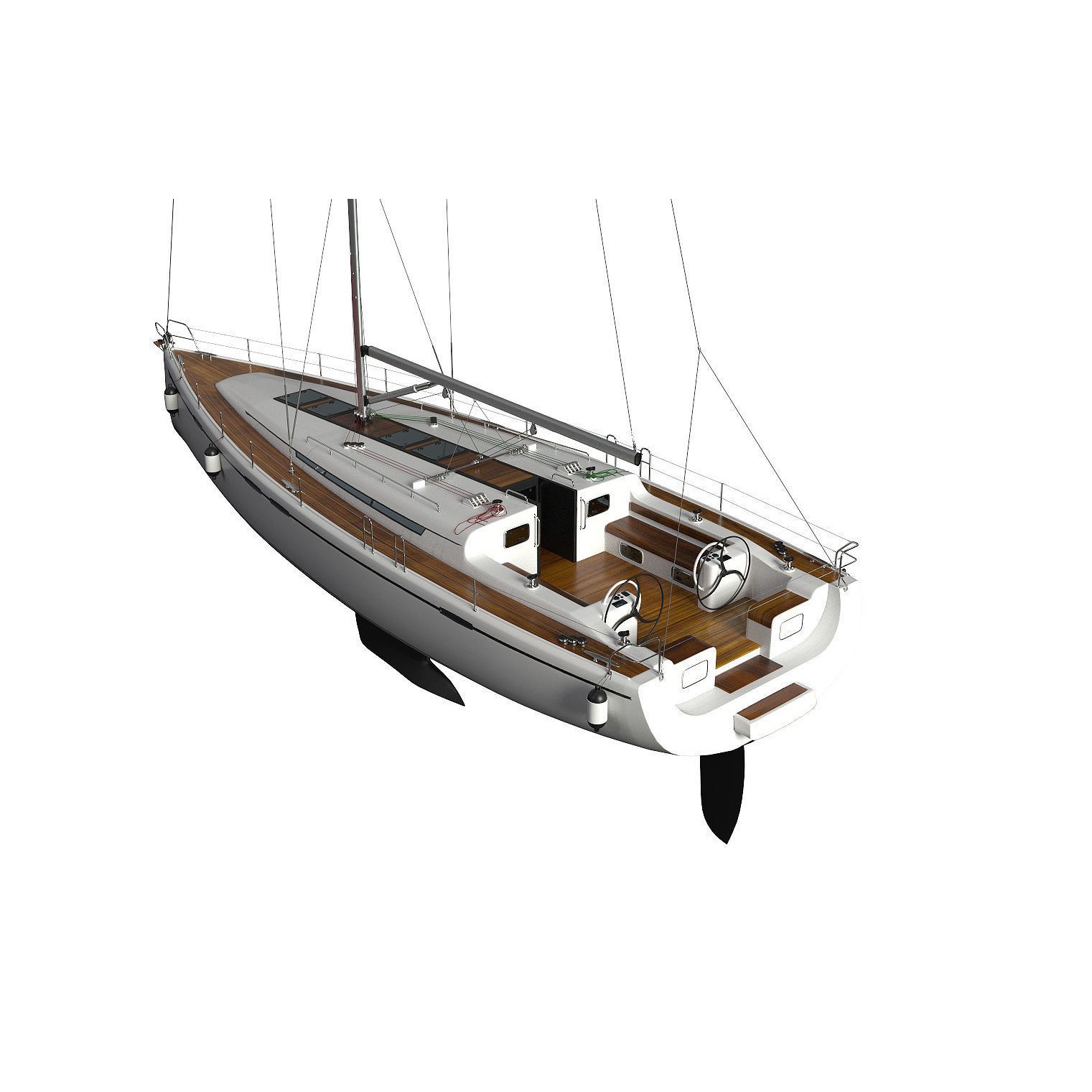 Sailboat - Game-Ready 3D Model - View 11