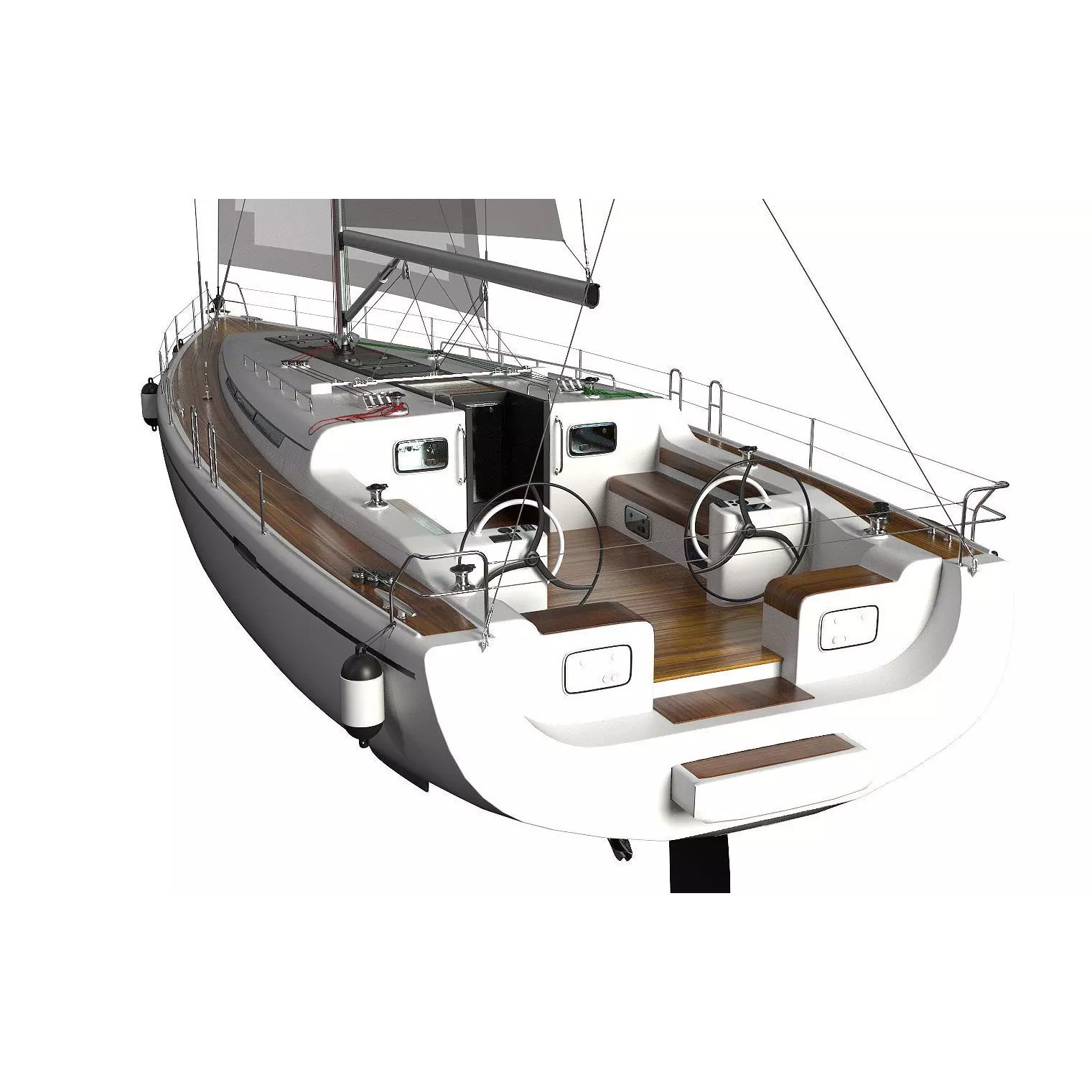Sailboat - Game-Ready 3D Model - View 2