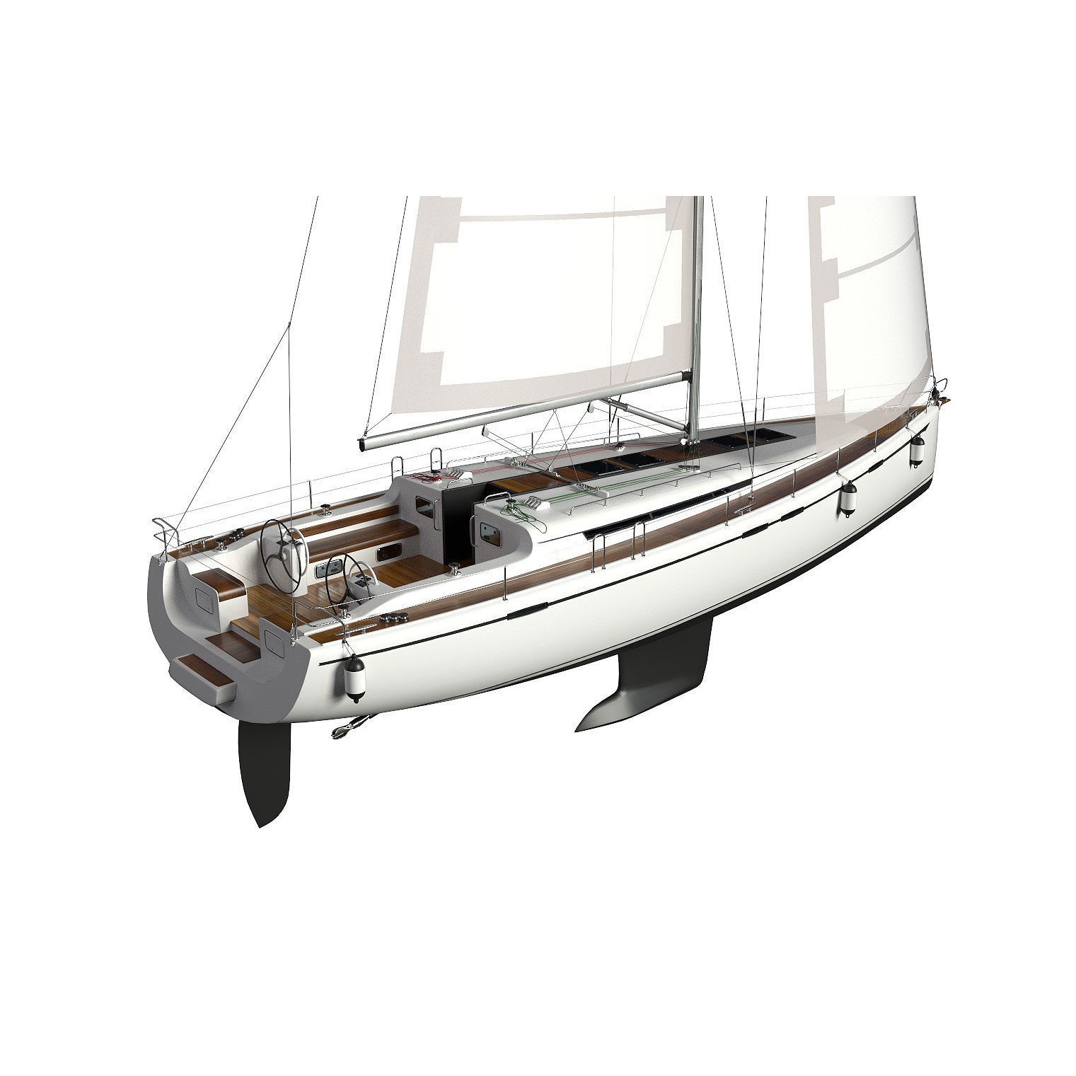 Sailboat - Game-Ready 3D Model - View 3