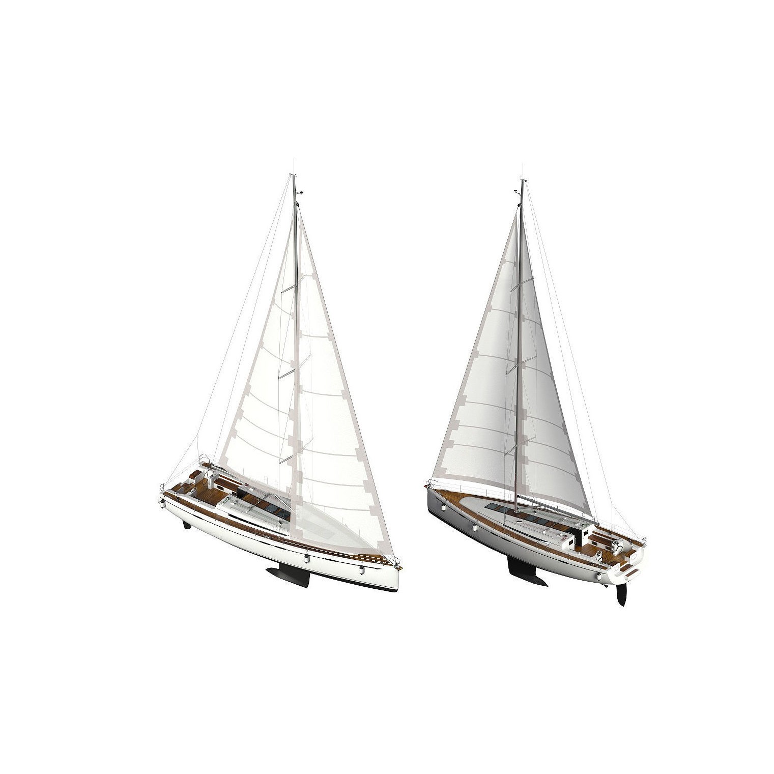 Sailboat - Game-Ready 3D Model - View 4