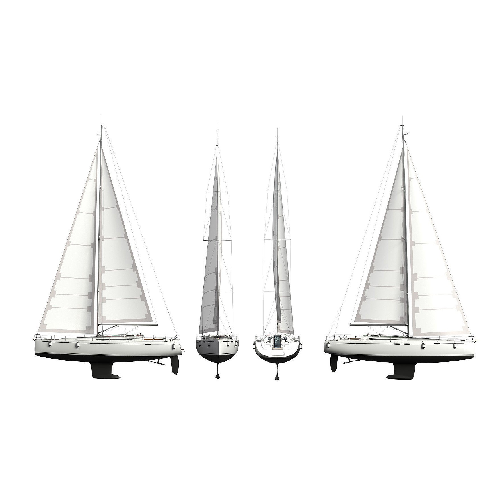Sailboat - Game-Ready 3D Model - View 5