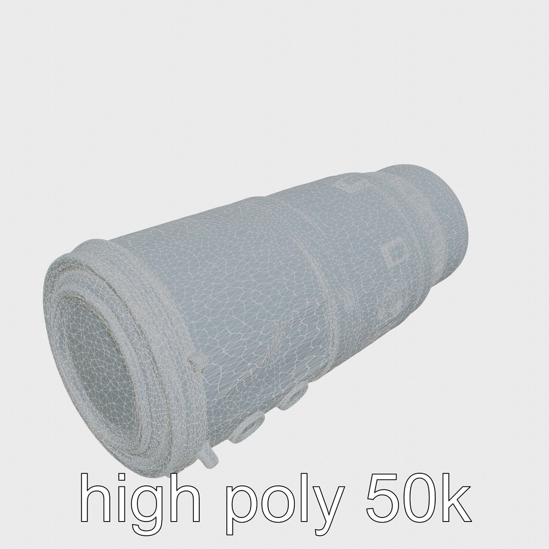 Black Cryogenic Capsule 3D Model – Low Poly PBR Game Asset, FBX
