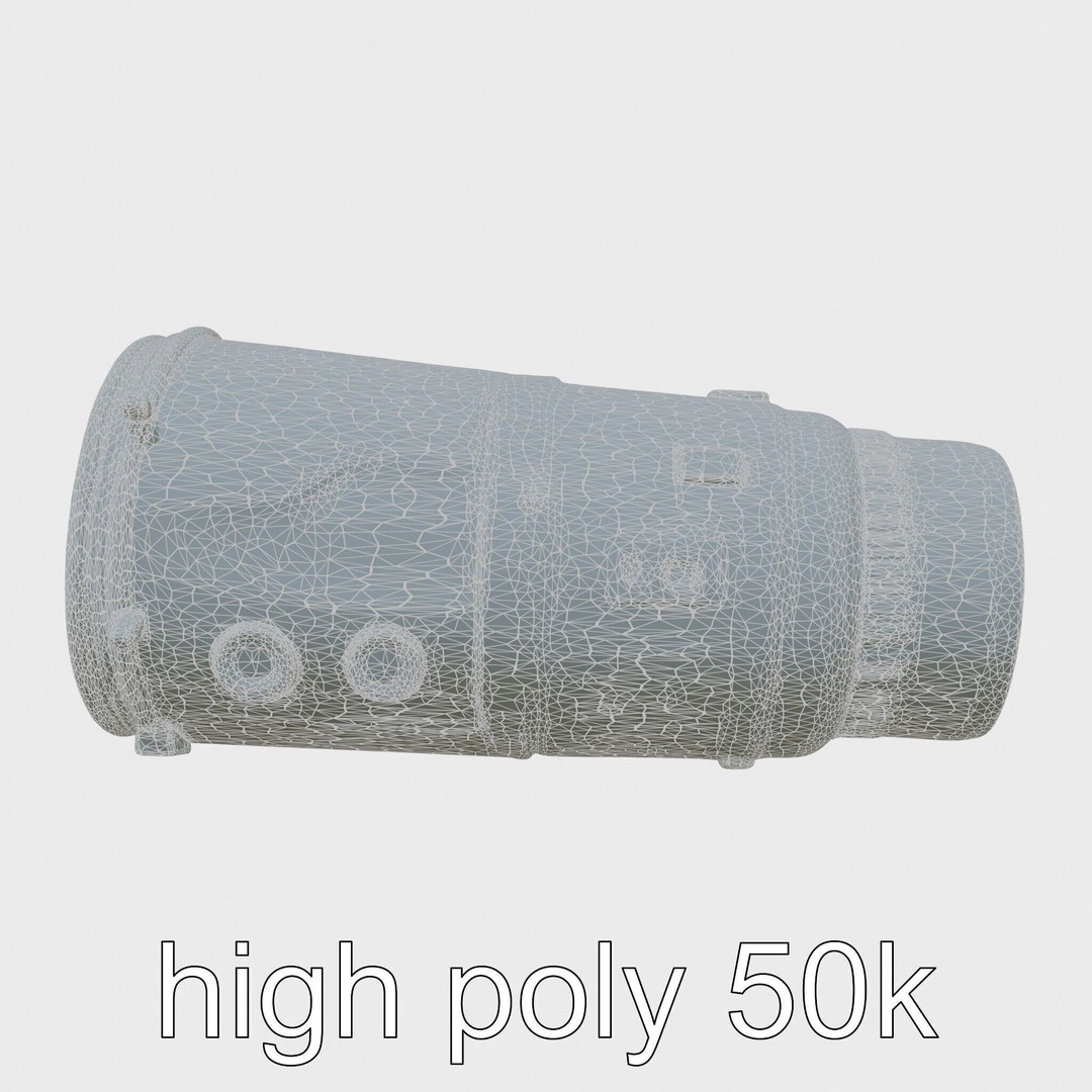 Black Cryogenic Capsule 3D Model – Low Poly PBR Game Asset, FBX - View 26
