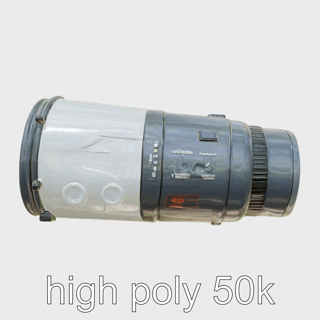 Black Cryogenic Capsule 3D Model – Low Poly PBR Game Asset, FBX - View 30