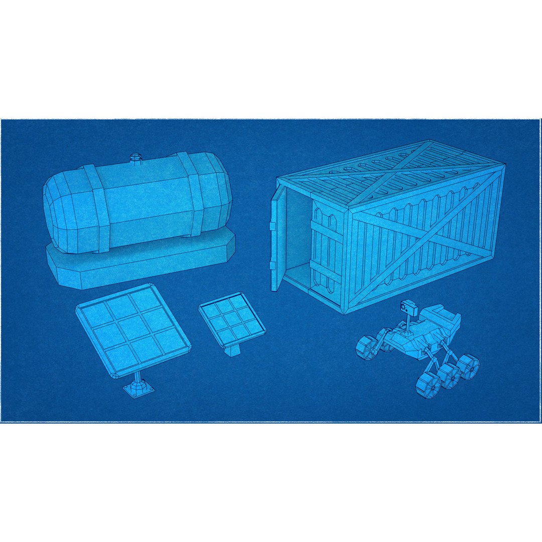 Mars Colony 3D Model – Low Poly Asset Pack for Games and Animation - View 39