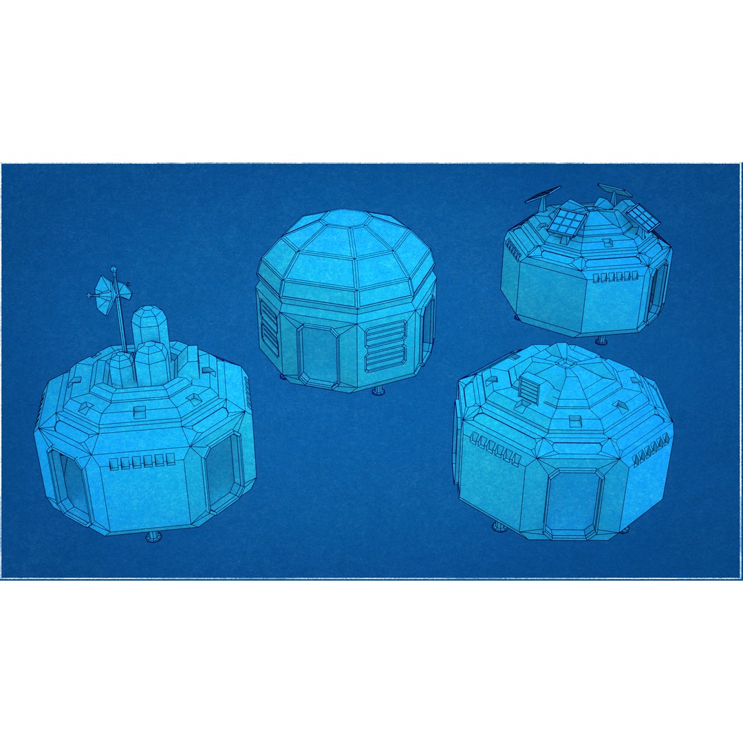 Mars Colony 3D Model – Low Poly Asset Pack for Games and Animation - View 42