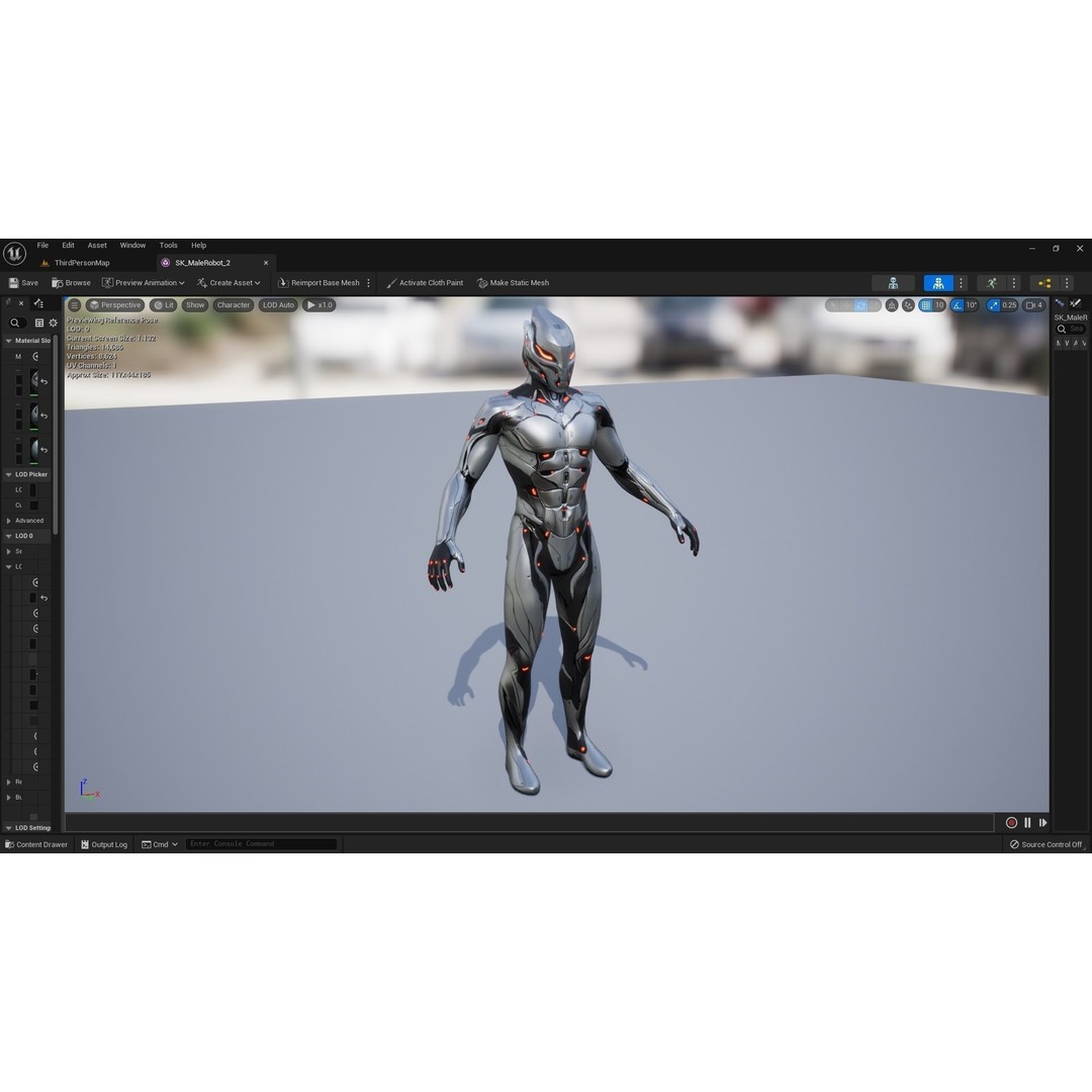 Robot Male 2 3D Model – Low Poly Rigged Character for Unreal Engine - View 11