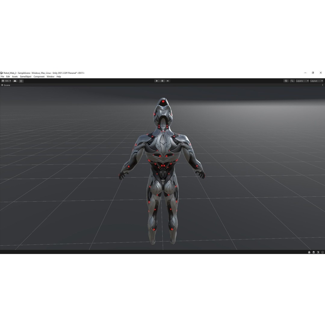 Robot Male 2 3D Model – Low Poly Rigged Character for Unreal Engine - View 19