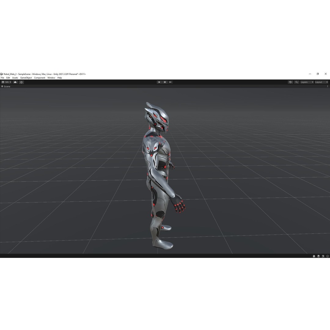 Robot Male 2 3D Model – Low Poly Rigged Character for Unreal Engine - View 20
