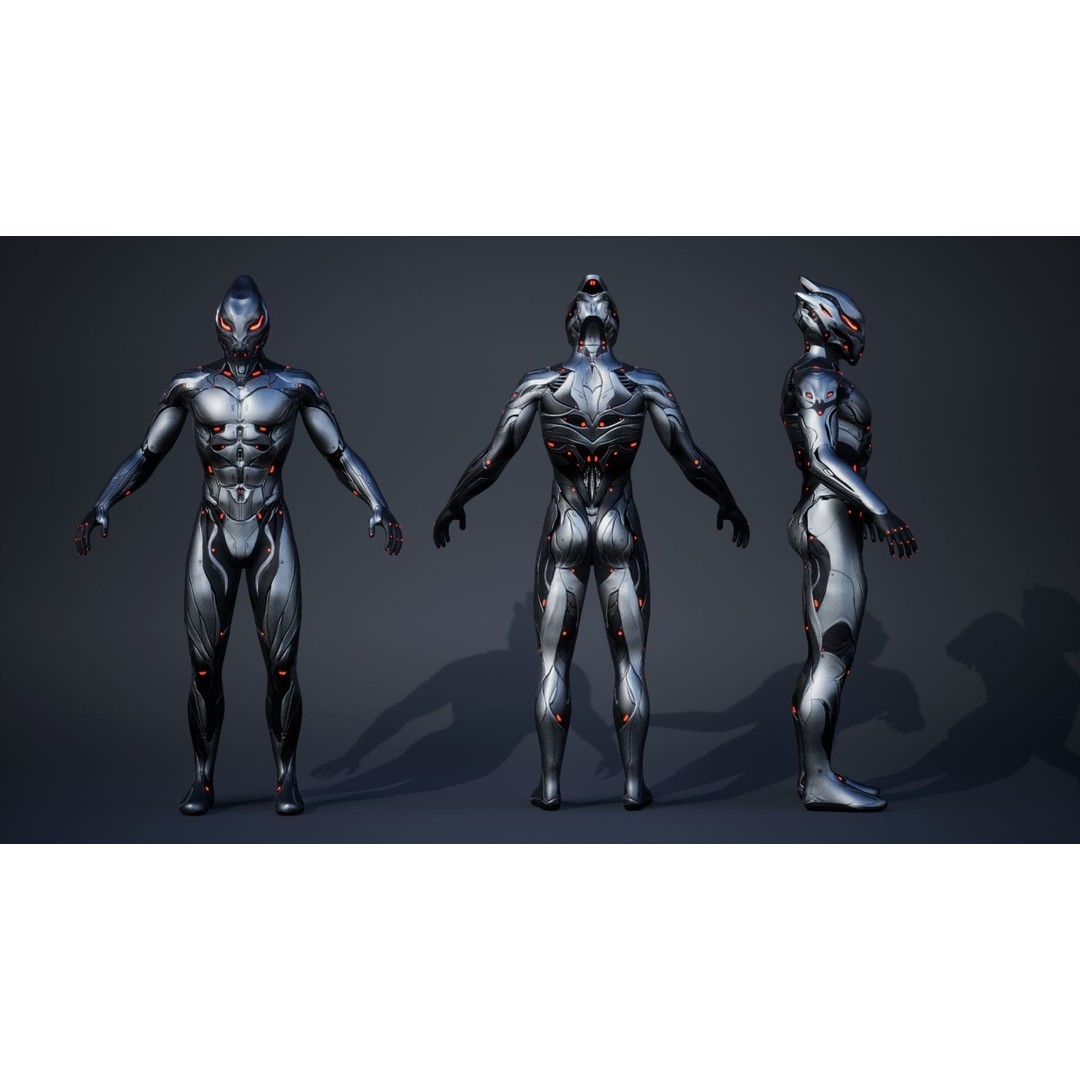 Robot Male 2 3D Model – Low Poly Rigged Character for Unreal Engine - View 4