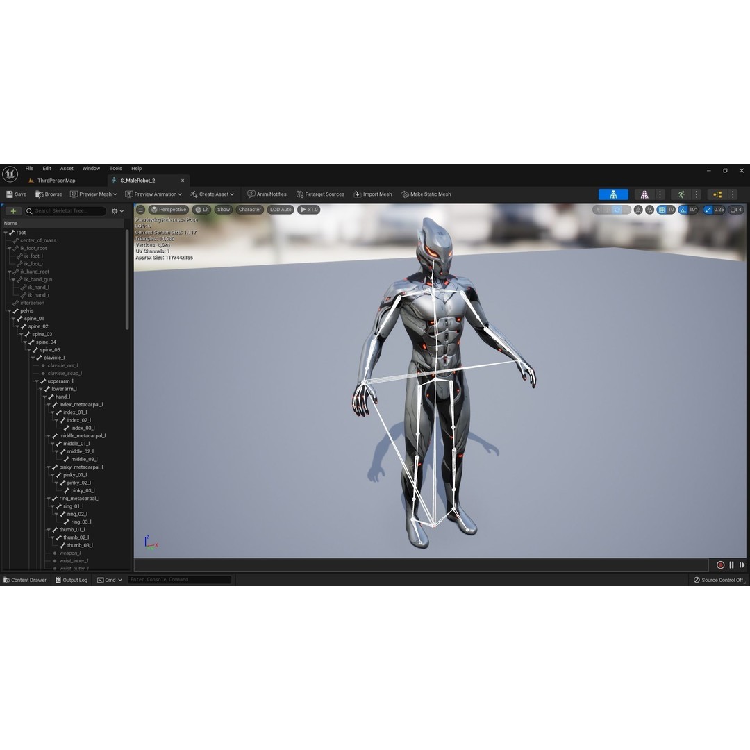 Robot Male 2 3D Model – Low Poly Rigged Character for Unreal Engine - View 7