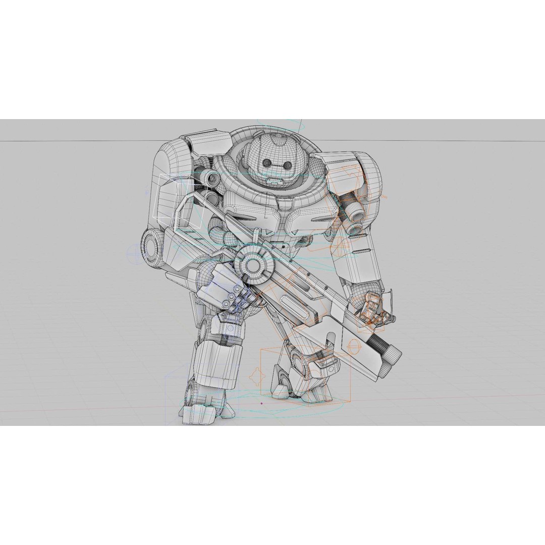Doom Fighter V-4 3D Model – Rigged Sci-Fi Character for Unity & Unreal
