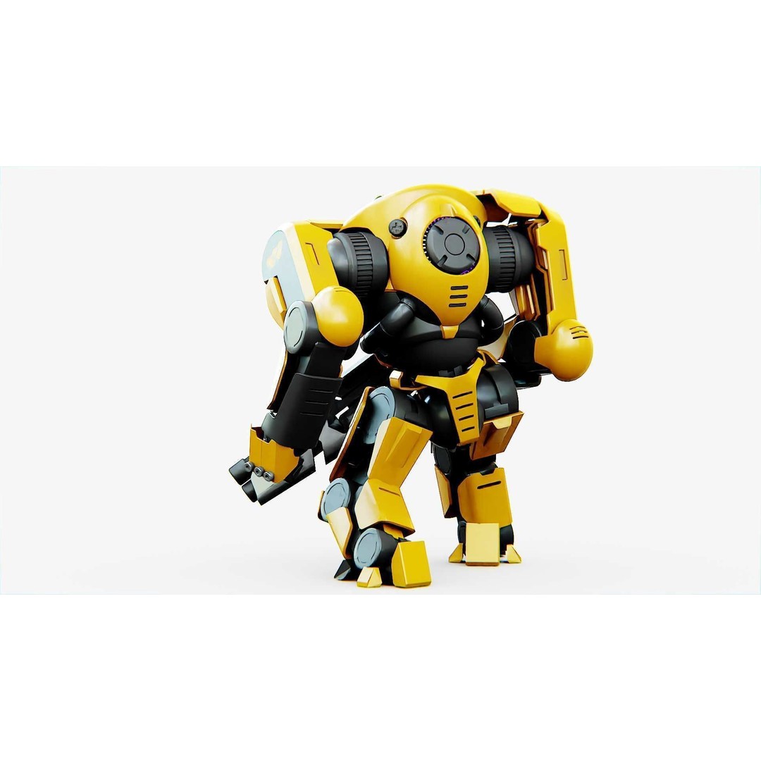 Doom Fighter V-4 3D Model – Rigged Sci-Fi Character for Unity & Unreal - View 10