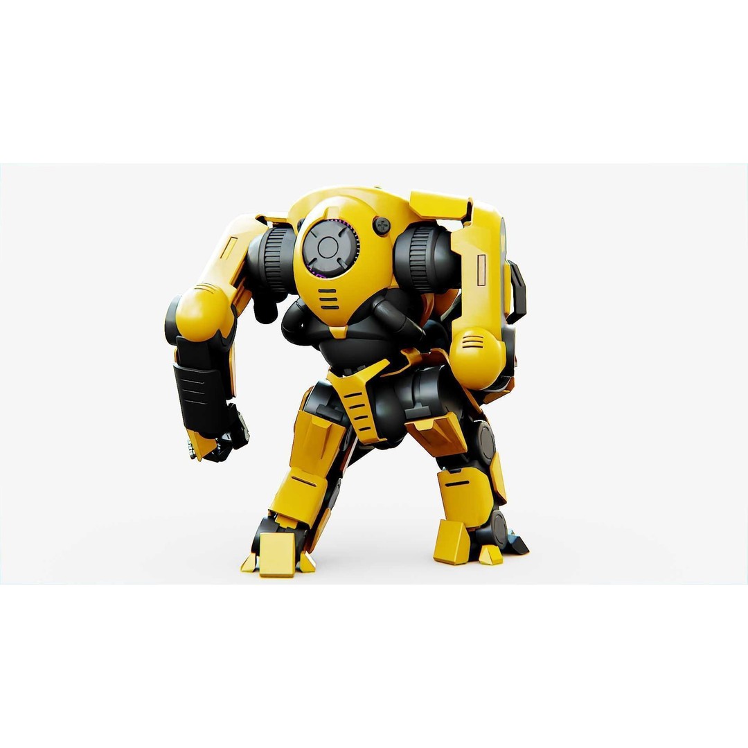 Doom Fighter V-4 3D Model – Rigged Sci-Fi Character for Unity & Unreal - View 12