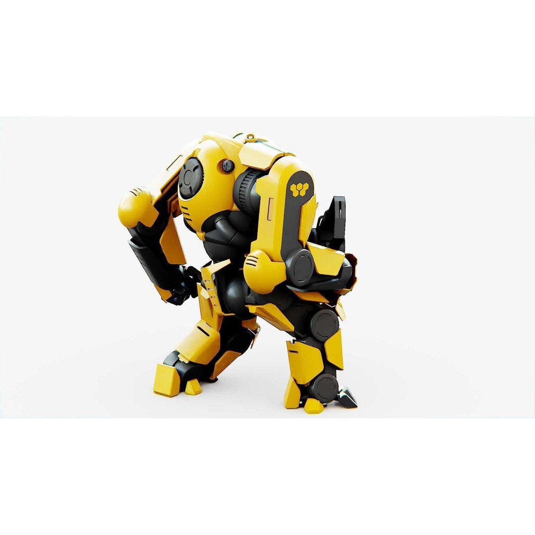 Doom Fighter V-4 3D Model – Rigged Sci-Fi Character for Unity & Unreal - View 13