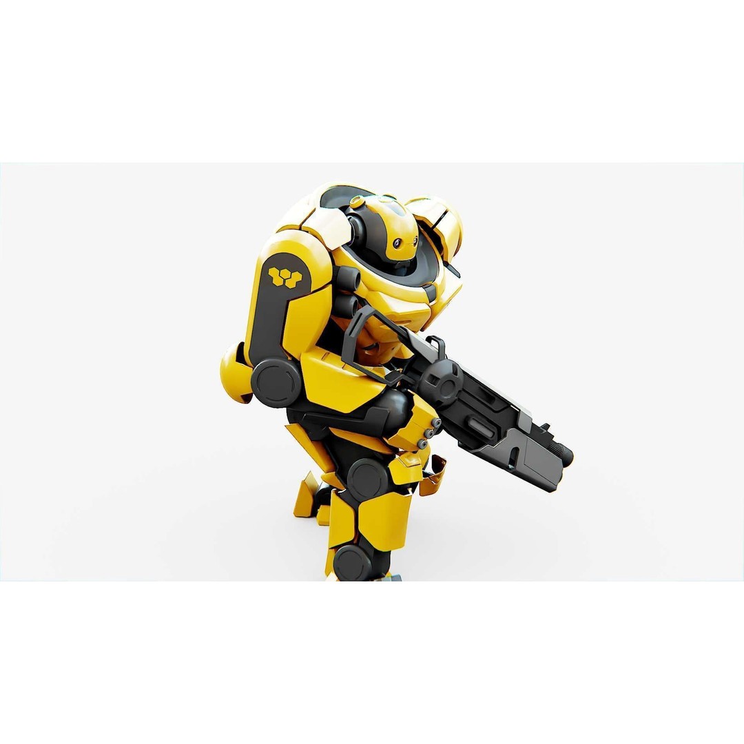 Doom Fighter V-4 3D Model – Rigged Sci-Fi Character for Unity & Unreal - View 14